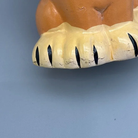 Vintage Coin Bank, Lion In A Cage "Please Feed Me" Ceramic Bank, 5" 80's  Taiwan - Picture 8 of 16